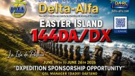The Dx Adventure Radio Club (DA-RC) is proud to support experienced DXpeditioner 32DA002 Manu, as he undertakes an ambitious Freeband DXpedition to the ocean-bound DXCC of Easter Island… Operating under [&hellip;]