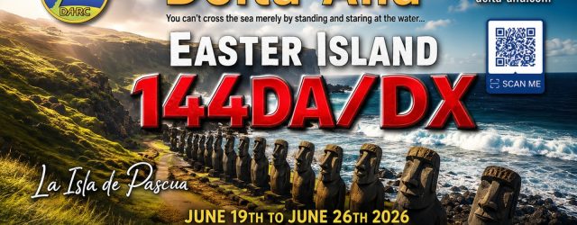 The Dx Adventure Radio Club (DA-RC) is proud to support experienced DXpeditioner 32DA002 Manu, as he undertakes an ambitious Freeband DXpedition to the ocean-bound DXCC of Easter Island… Operating under [&hellip;]